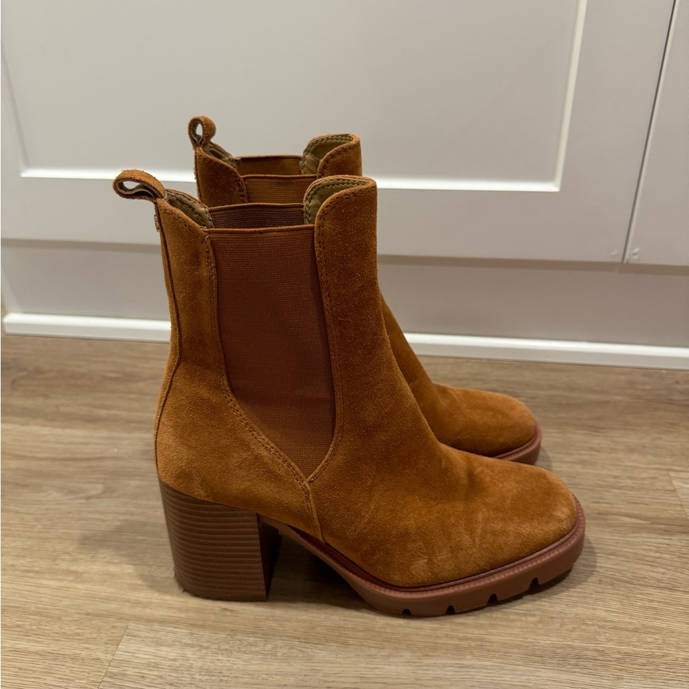 Sam Edelman Brown Suede Boots Size 8 - Picture 2 of 5